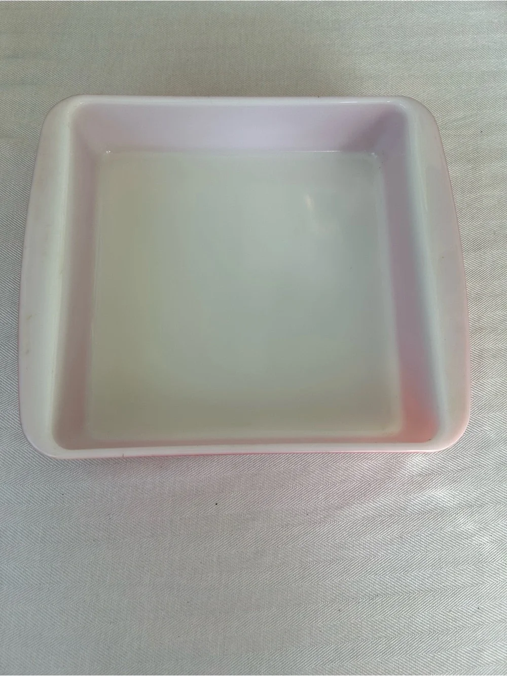 PYREX 8 x 8 inch Pink Glass Square Baking Dish